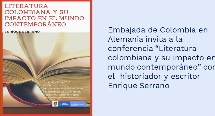 Embajada de Colombia en Alemania invita a la conferencia “Literatura colombiana y su impacto en el mundo contemporáneo” 