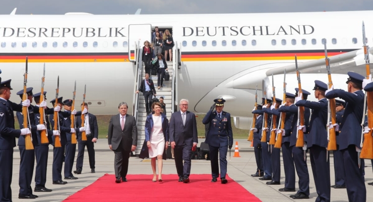 Canciller Carlos Holmes Trujillo recibió en Bogotá al Presidente de Alemania, Frank Walter Steinmeier, quien se encuentra de visita oficial en Colombia