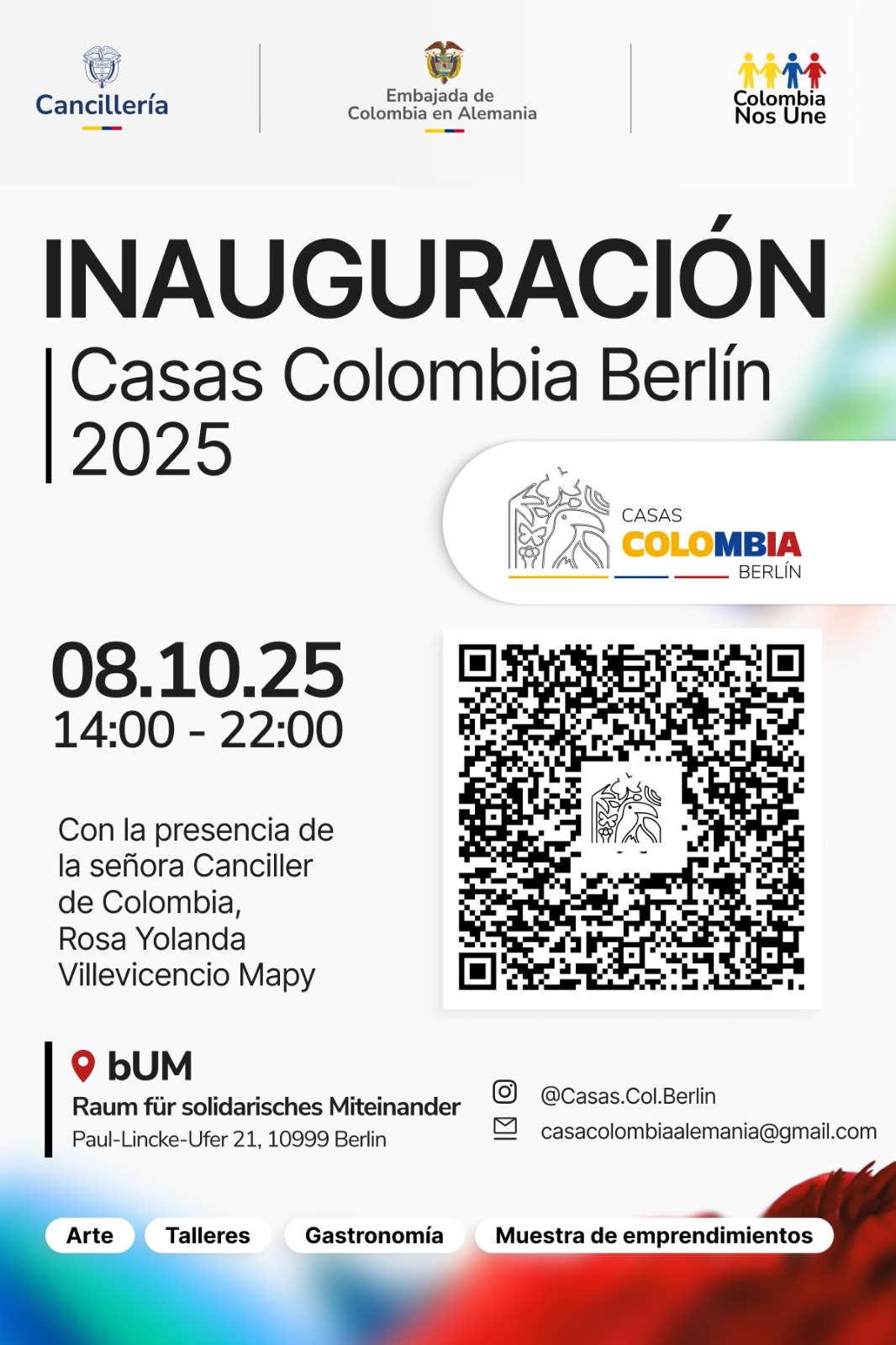 Invitación Casas Colombia en Berlín 2025