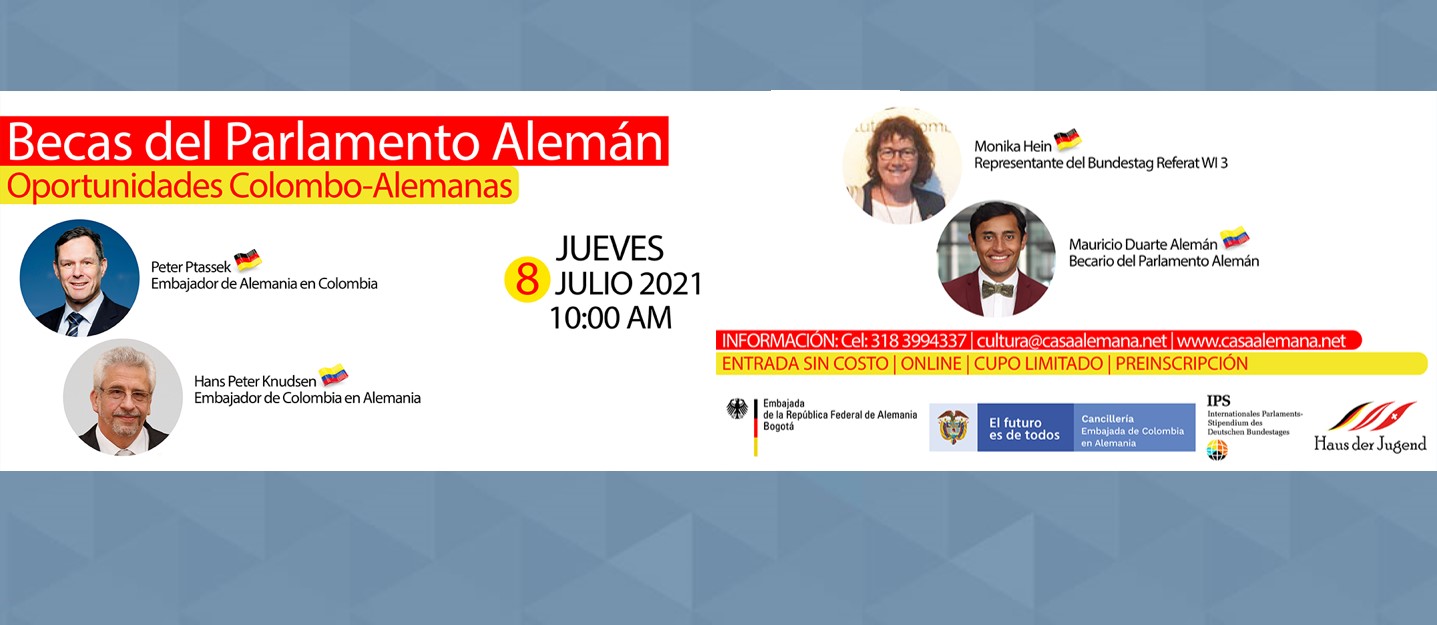 El Embajador de Colombia en Alemania y su homólogo de Alemania en Colombia conversarán sobre el programa de becas International Parlament Stipendium (IPS)