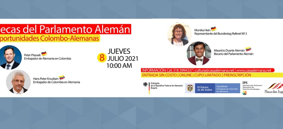 El Embajador de Colombia en Alemania y su homólogo de Alemania en Colombia conversarán sobre el programa de becas International Parlament Stipendium (IPS)