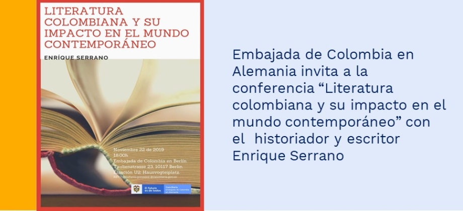 Embajada de Colombia en Alemania invita a la conferencia “Literatura colombiana y su impacto en el mundo contemporáneo” 