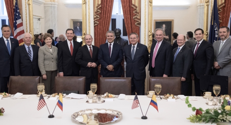 Comité de Relaciones Exteriores del Senado de los Estados Unidos reafirmó su apoyo al Gobierno de Colombia, en el encuentro con el Presidente Iván Duque y el Canciller Carlos Holmes Trujillo