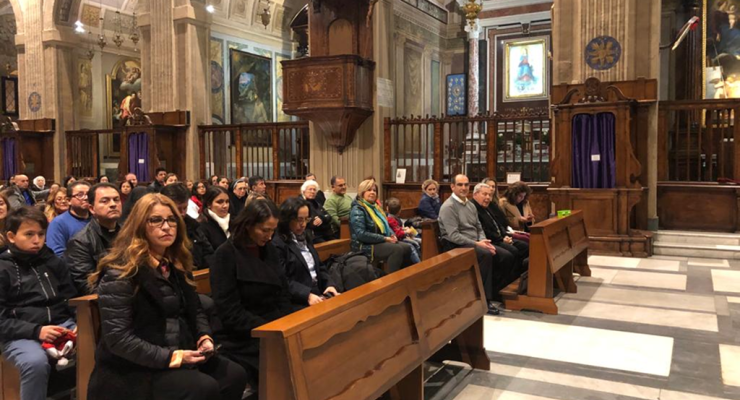 La Embajada de Colombia ante la Santa Sede realizó la novena de aguinaldos en la Iglesia ‘Santa Maria della Concezione’
